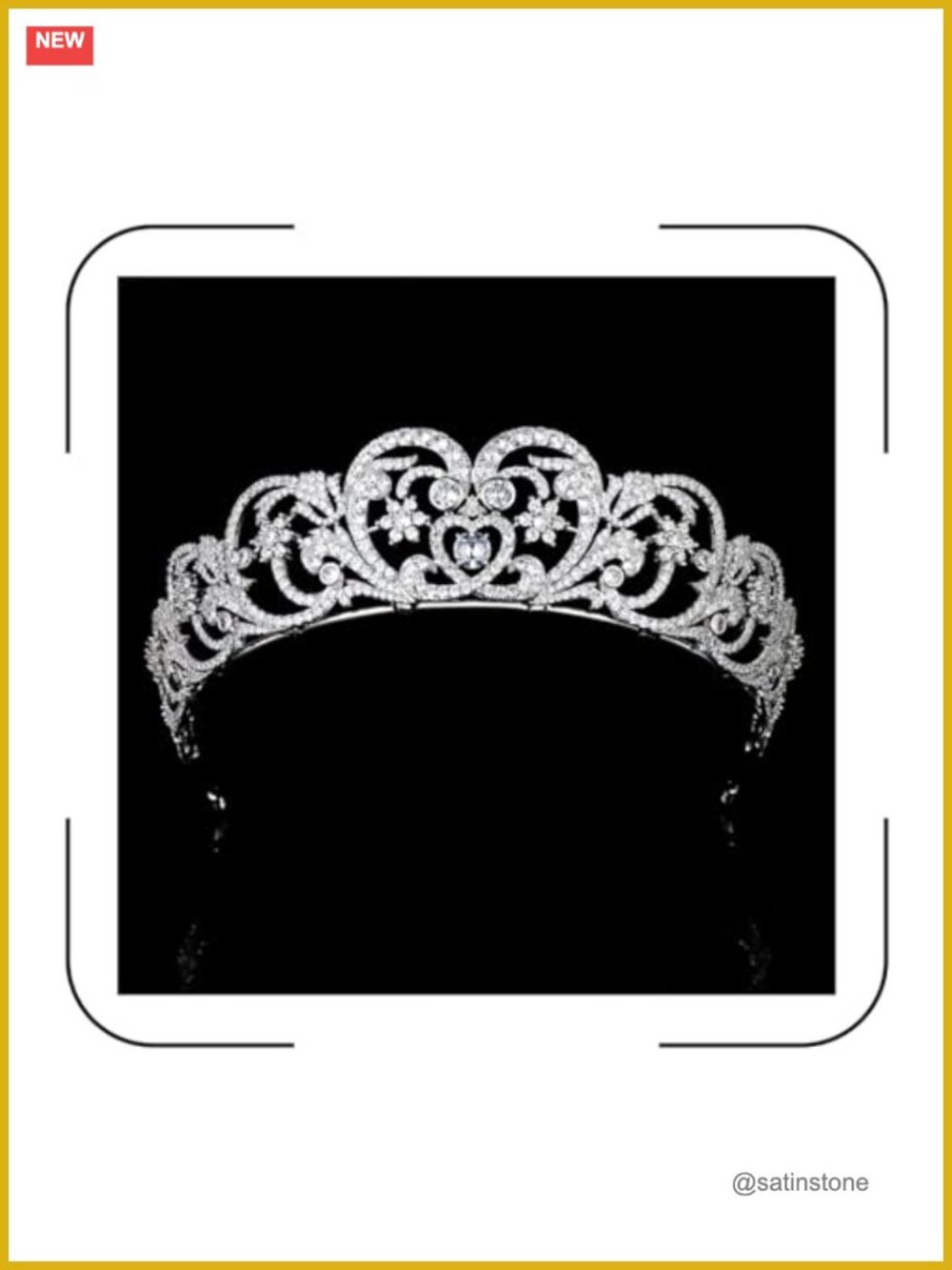 Vintage Princess Pearl Crown Tiara with Cubic Zirconia for Bride Wedding Prom